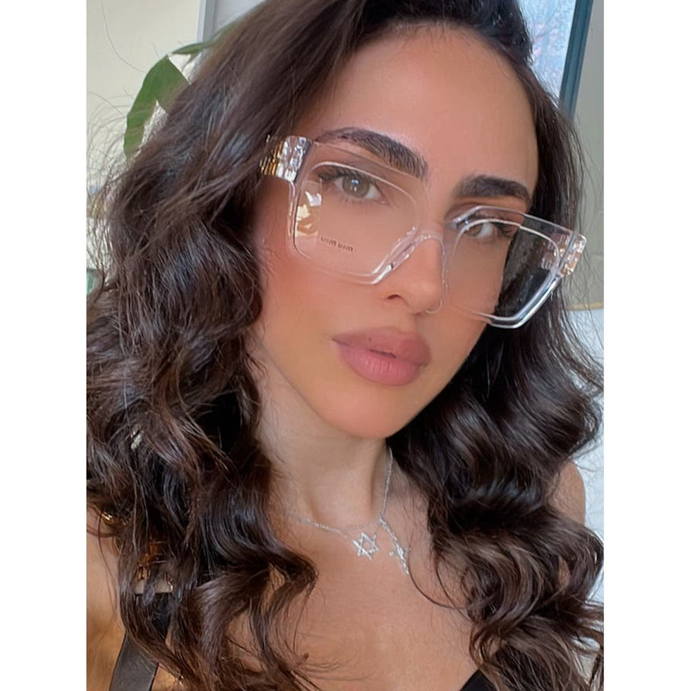 NEW Miu Miu MU04UV Oversized Square Eyeglasses in Clear